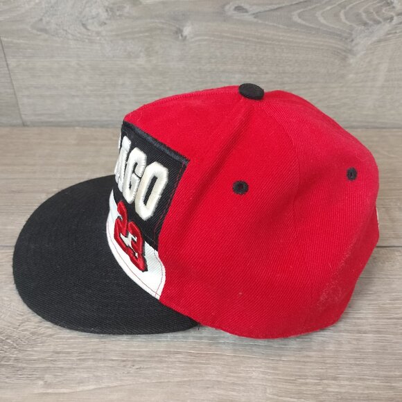 VTG Michael Jordan Chicago Bulls Malaki Hat Cap Embroidered Colorblock Snapback - Picture 5 of 11